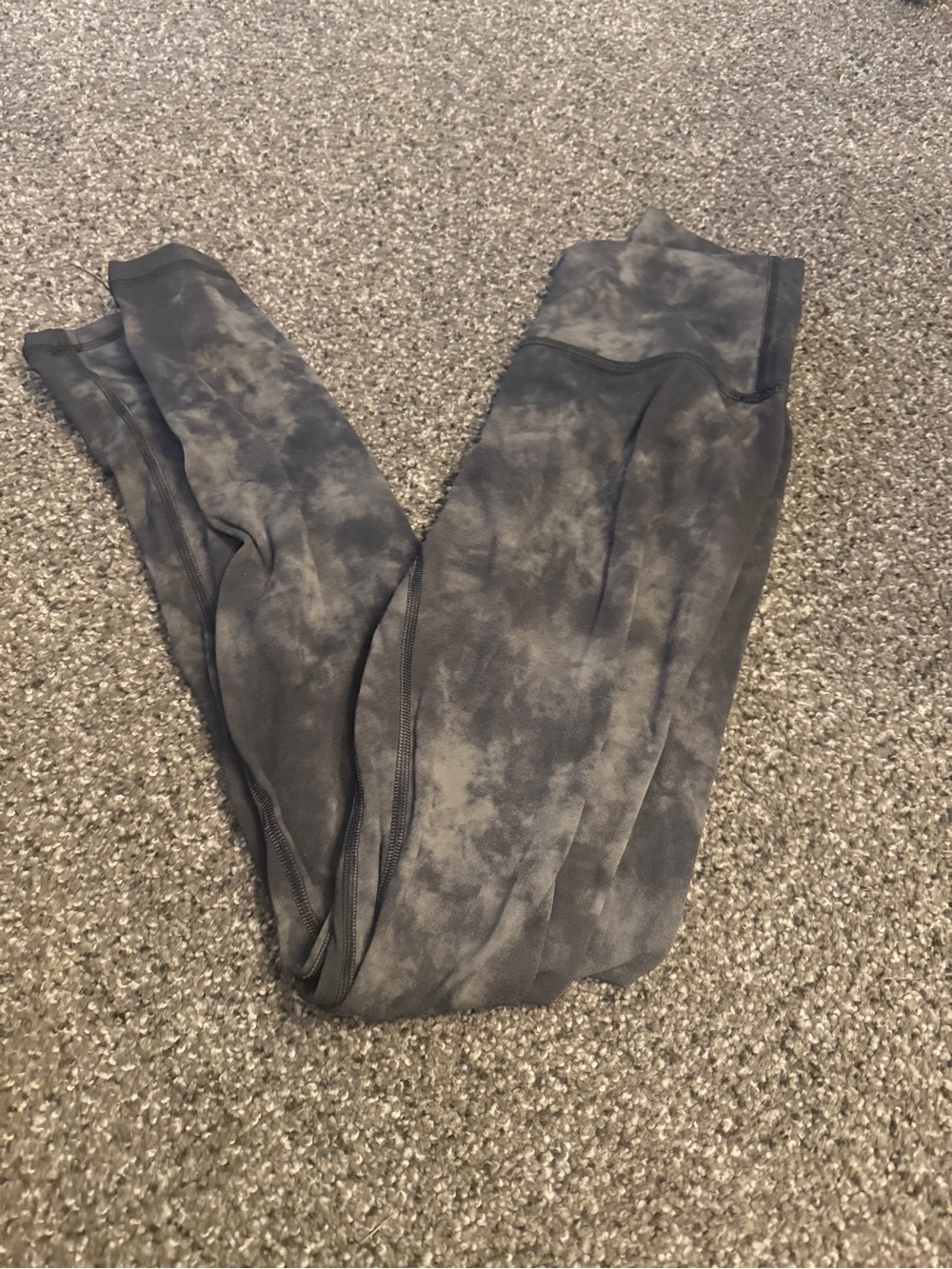 Glowmode Tie-Dye Gray Athletic Leggings
